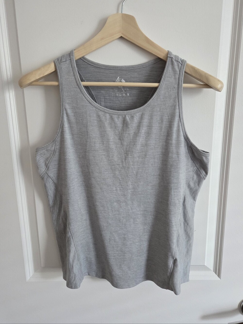 RBX Light Gray Scoop Neck Active Tank Top, Size Medium